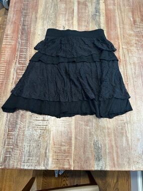 VTG Tulle Tiered Lace and Jersey Mini Skirt